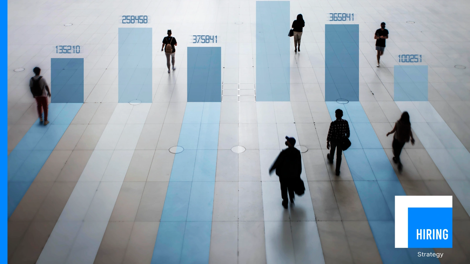 Business people stats reviewing staffing plan, showcasing agile workforce strategy in 2025